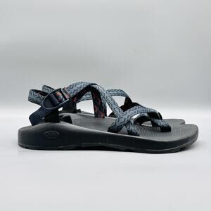 Chaco Sandals Mens 13 Black Gray Thong Adjustable Strap Sport Hiking Outdoor